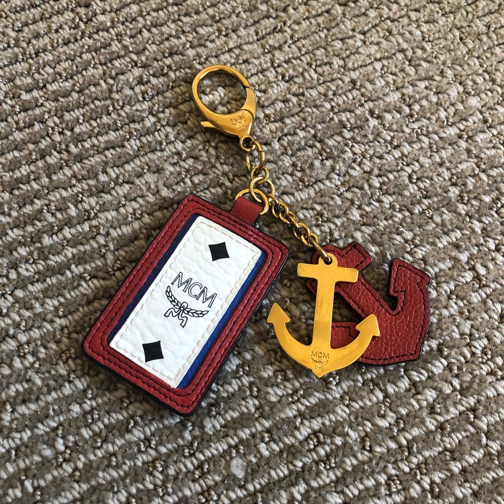 MCM Nautical Anchor Red & Navy Purse & Keychain